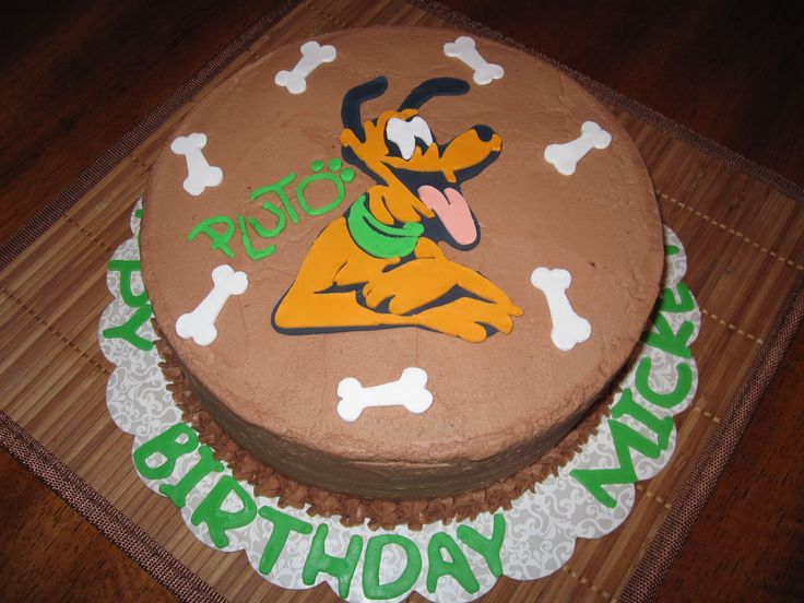 Disney Pluto Birthday Cake