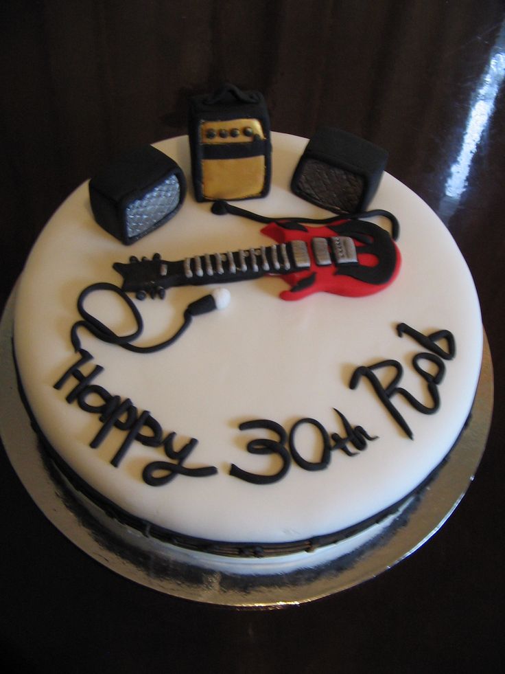 Electric Guitar Birthday Cake