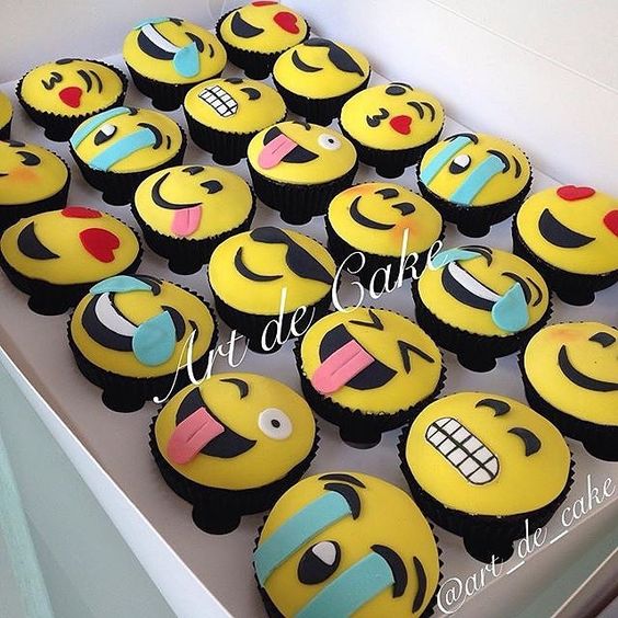 Emoji Birthday Cake Cupcakes