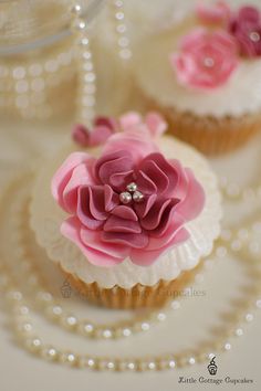 Fancy Cupcakes with Pearls