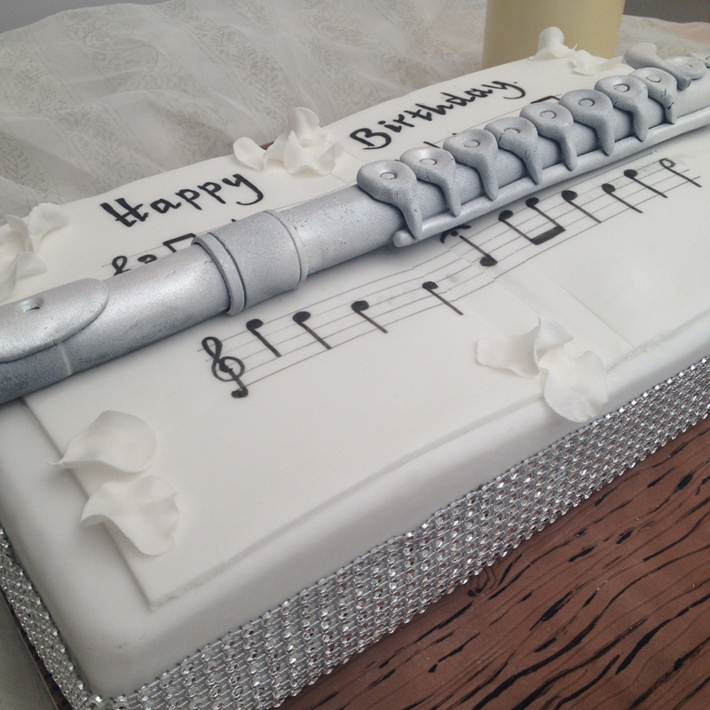 Flute Birthday Cake