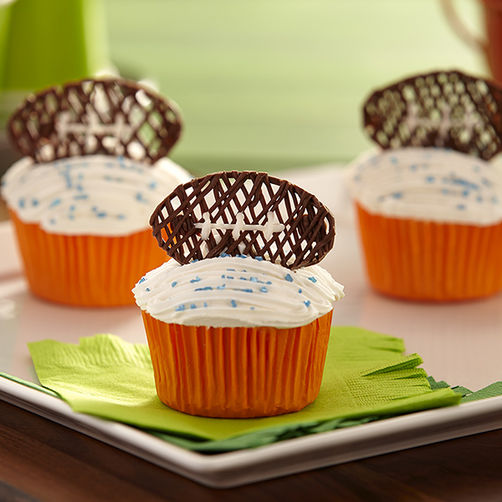 Football Candy Cupcake Toppers