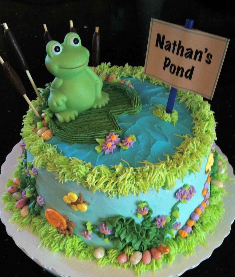 Frog Themed Baby Shower Cake