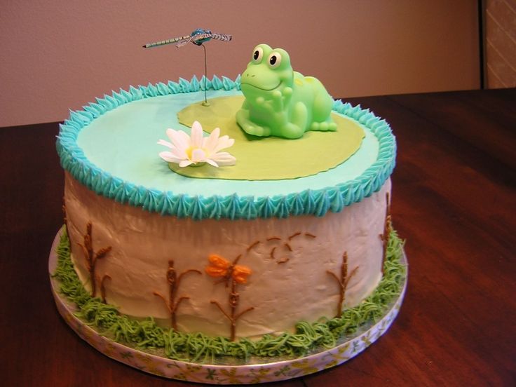 Frog Themed Baby Shower Cake
