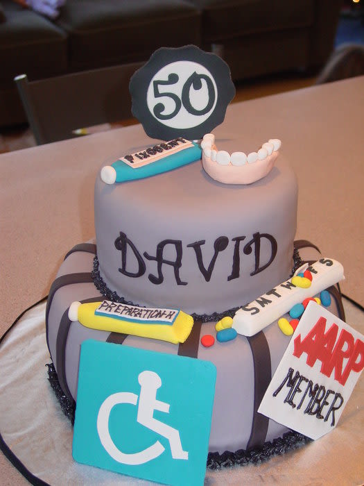 Funny Man 50th Birthday Cake