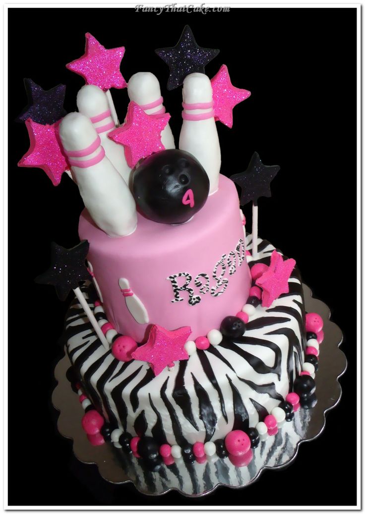 Girl Bowling Birthday Cake