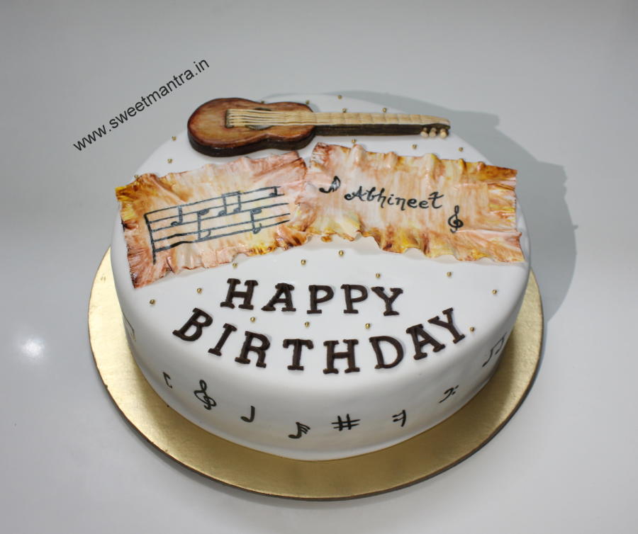 Guitar Music Birthday Cake