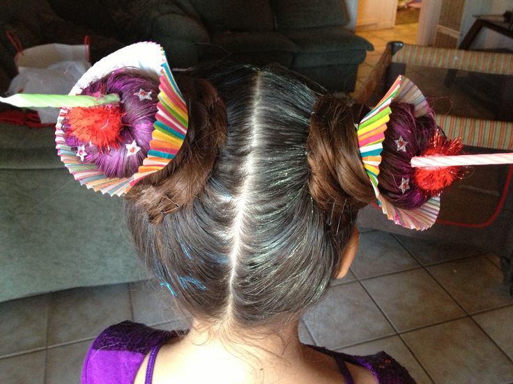 Hairstyle for Crazy Hair Day Cupcake