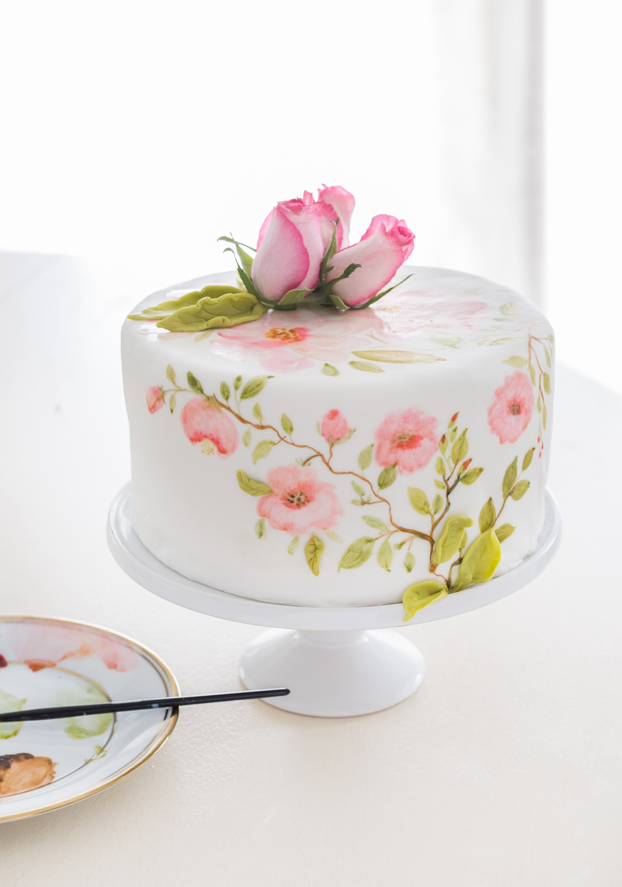 Hand Painted Fondant Cake Hand Painted Fondant Cake