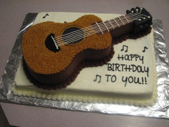 Happy Birthday Cake with Guitar