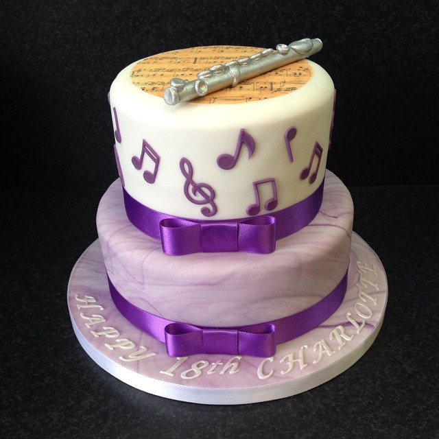 Happy Birthday Flute Cake