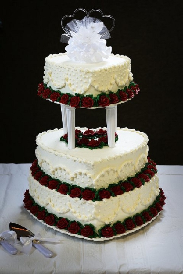 Heart Shaped Wedding Cake