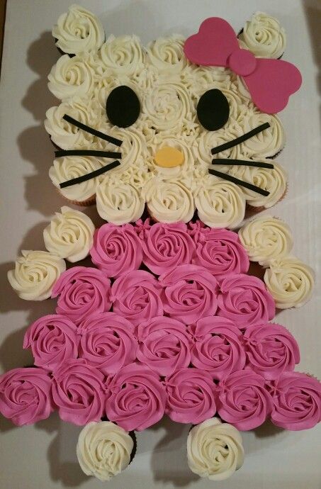 Hello Kitty Pull Apart Cupcake Cake