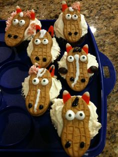 Horse Cupcakes with Nutter Butter Cookies