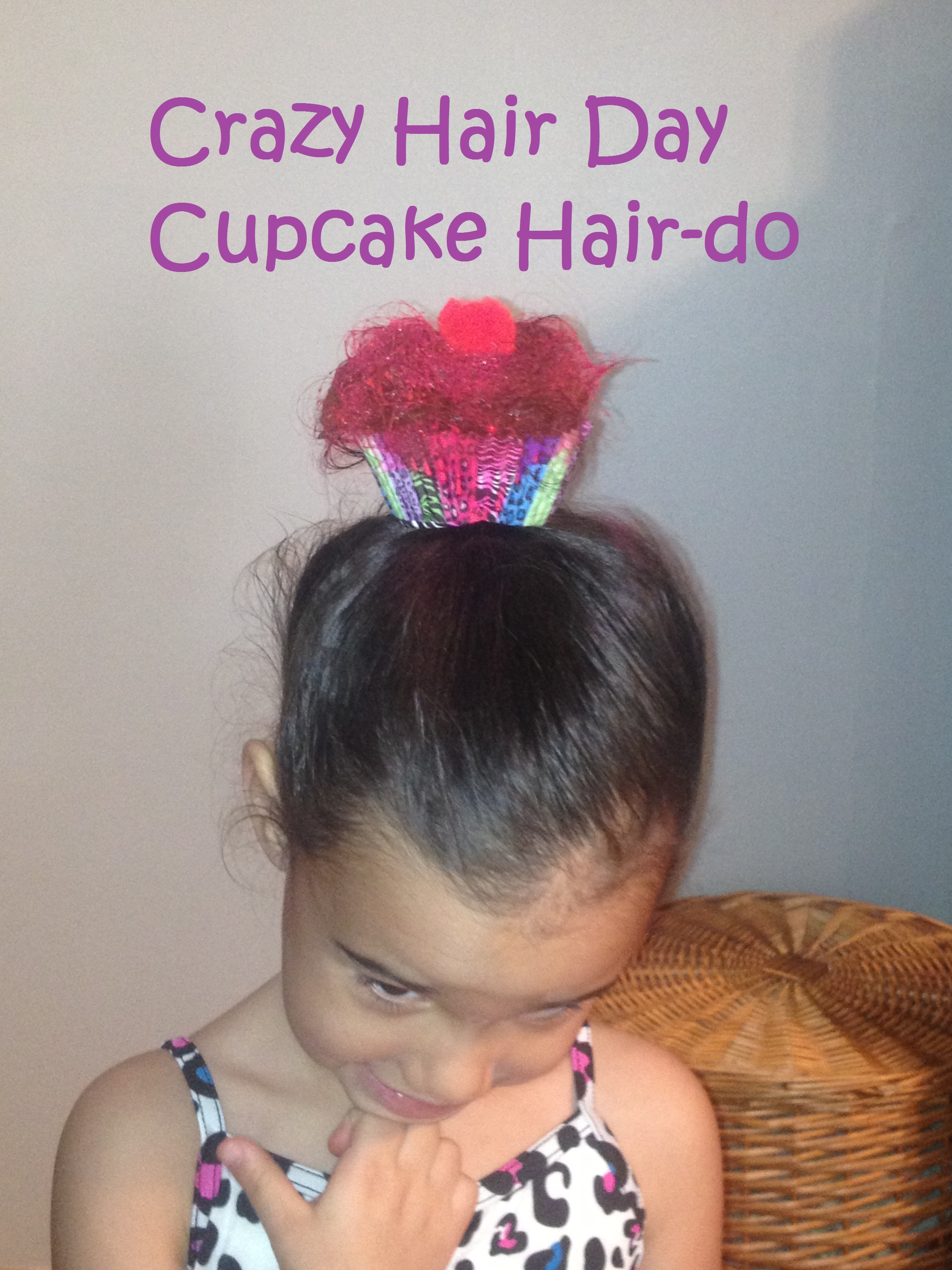 How to Do Crazy Hair Day Cupcake