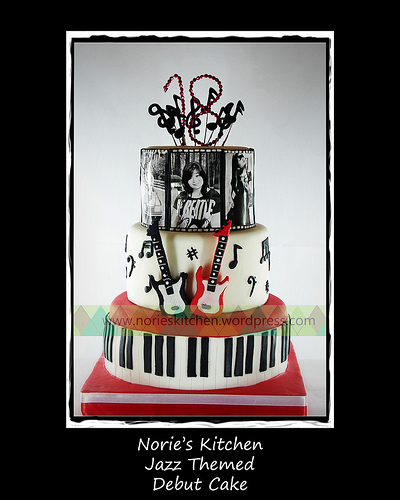 Jazz Themed Birthday Cake