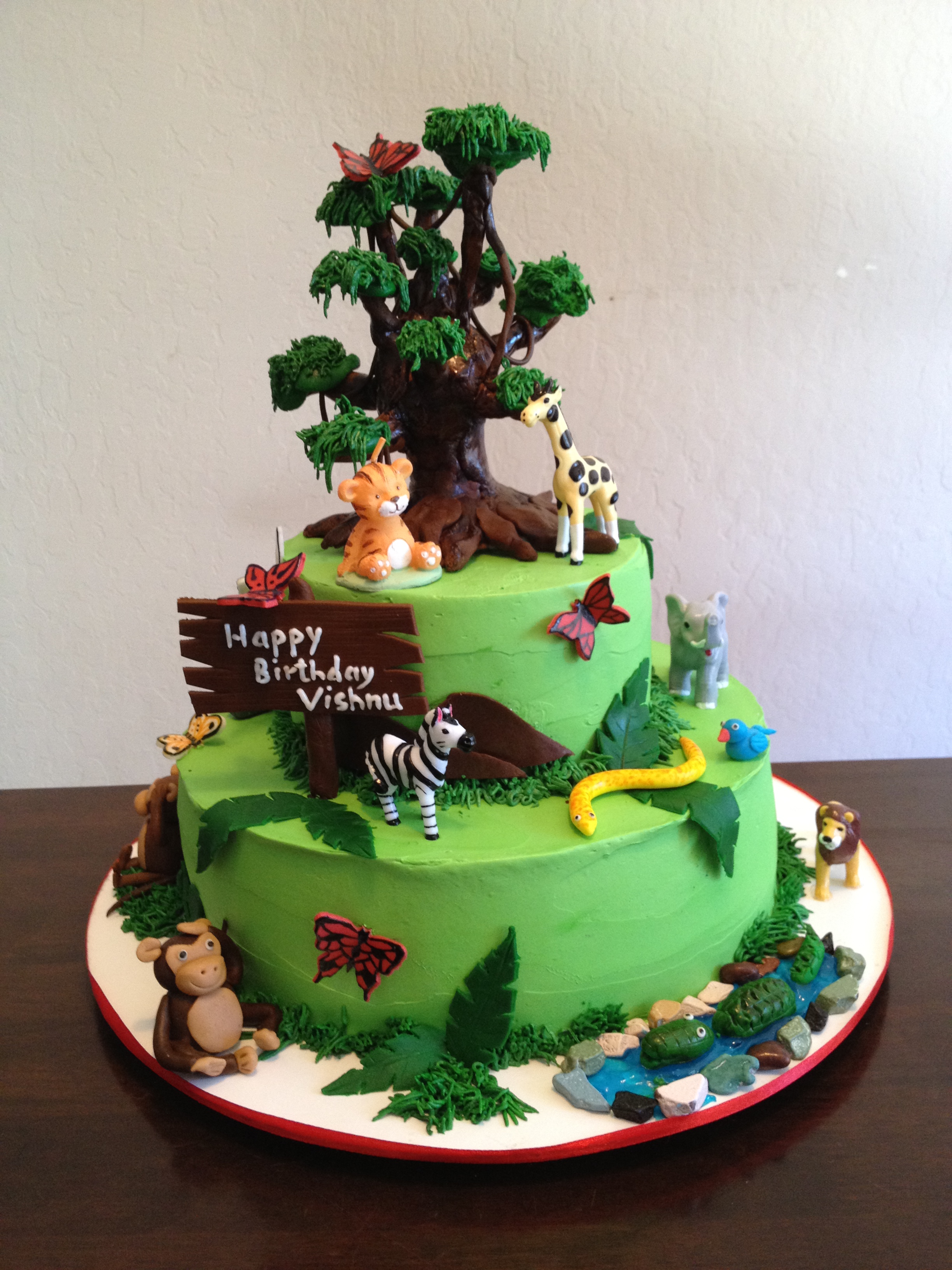 Jungle Animals Cake Jungle Animals Cake