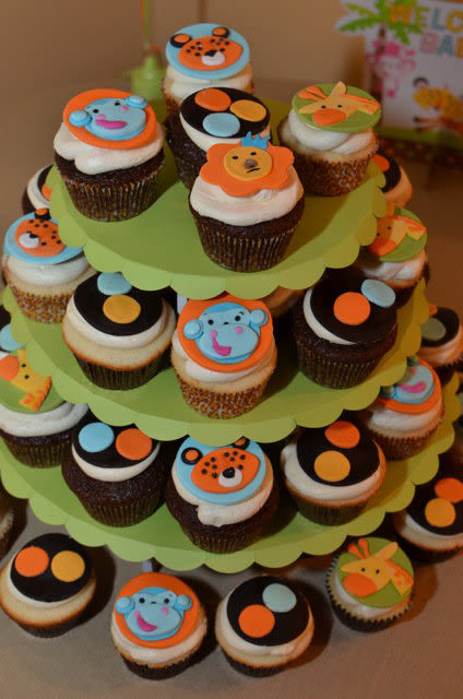 Jungle Theme Baby Shower Cupcakes