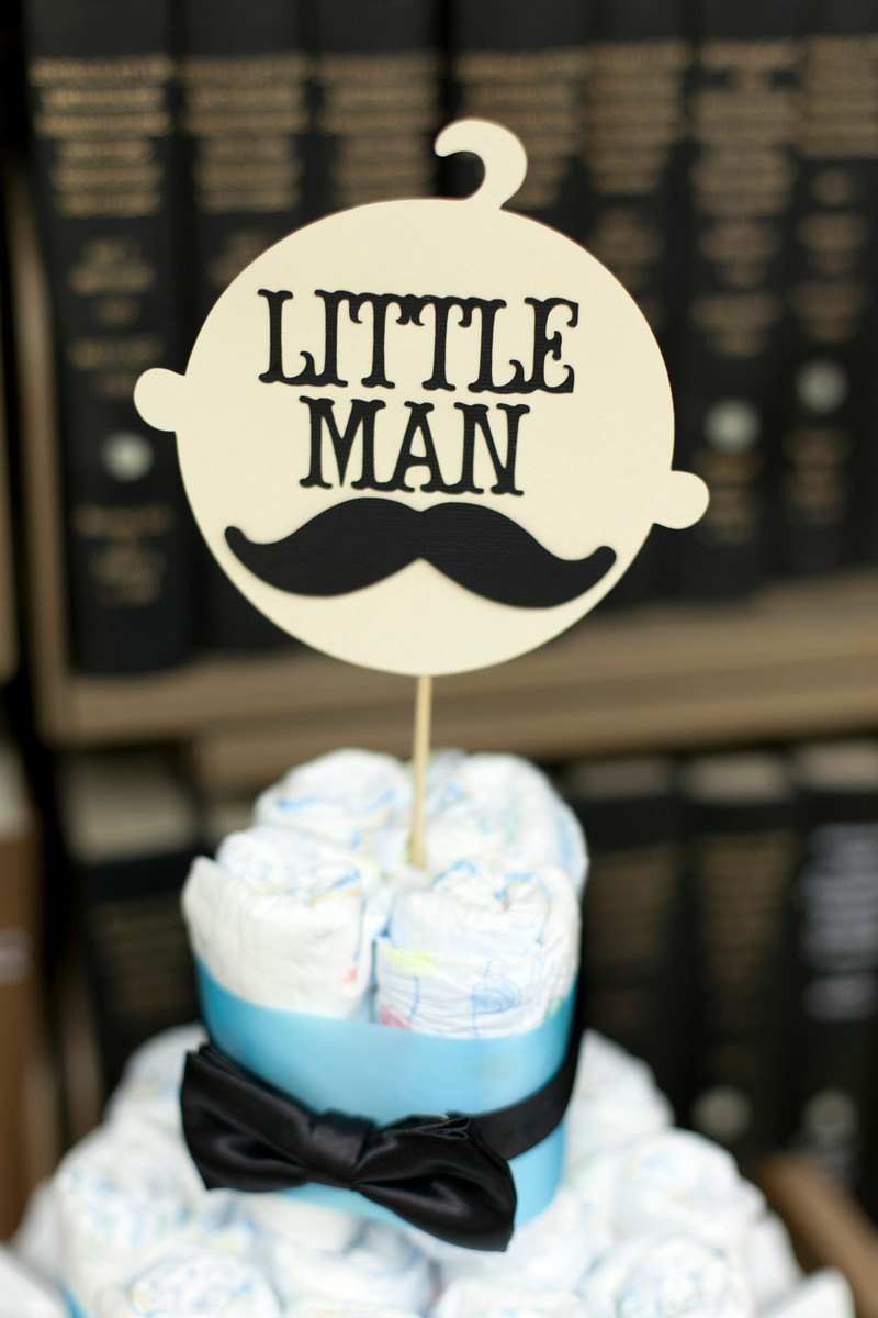 Little Man Baby Shower Diaper Cake