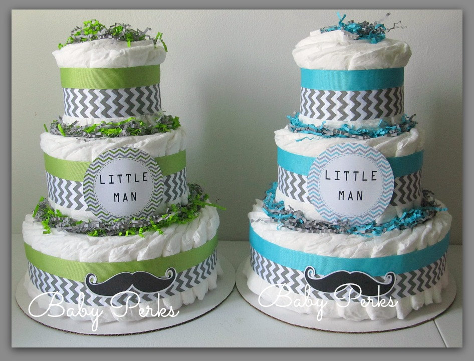 Little Man Baby Shower Diaper Cake