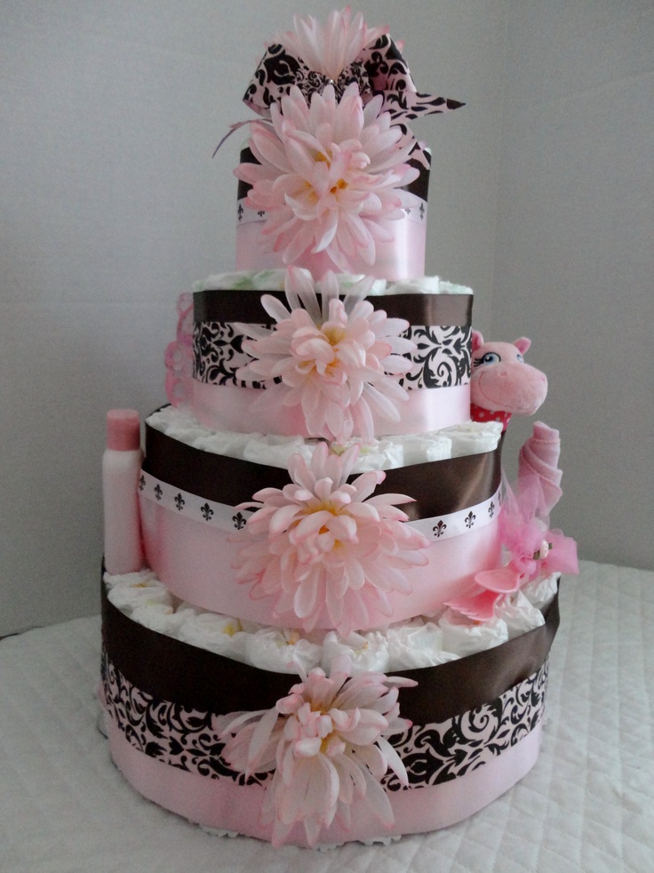 LUXURY PINK DIAPER CAKE