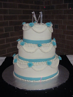 Malibu Blue Wedding Cake