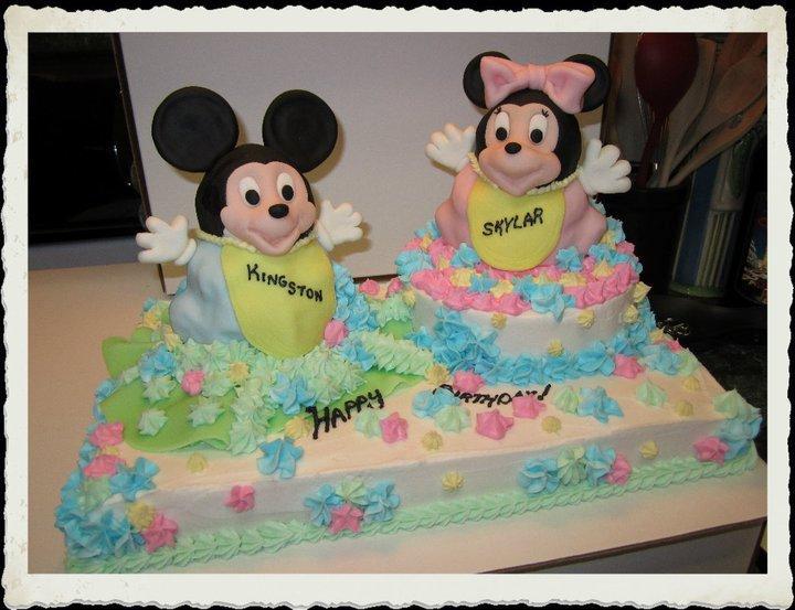 Mickey and Minnie Baby Shower Cakes