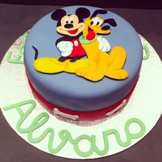 Mickey Mouse and Pluto Birthday Cake