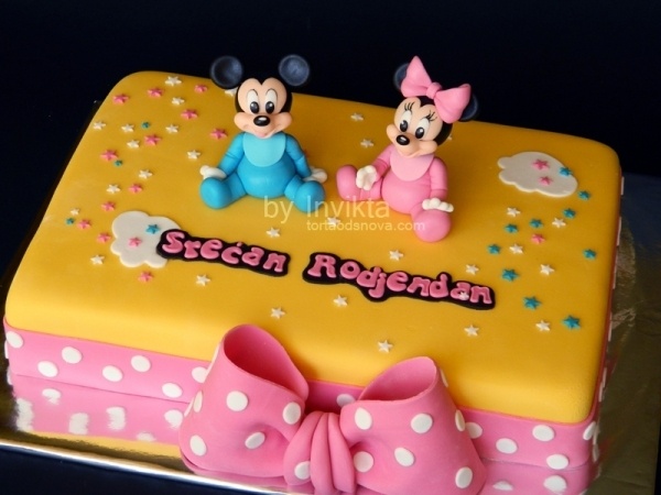 8 Photos of Baby Mickey And Minnie Cakes