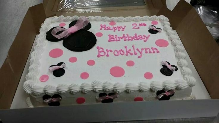 Minnie Mouse Sheet Cake Whipped Icing