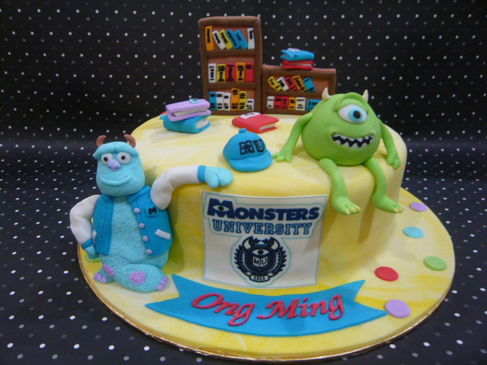 Monsters University Birthday Theme Cake