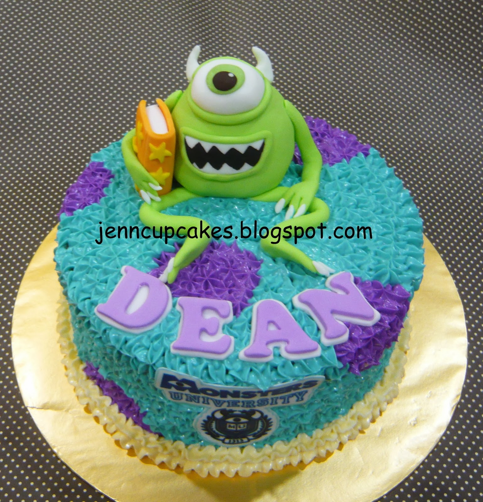 Monsters University Birthday Theme Cake