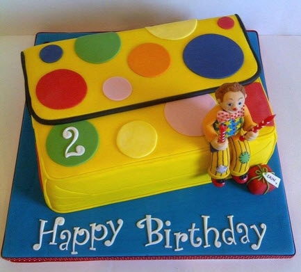 Mr Tumble Spotty Bag Birthday Cake