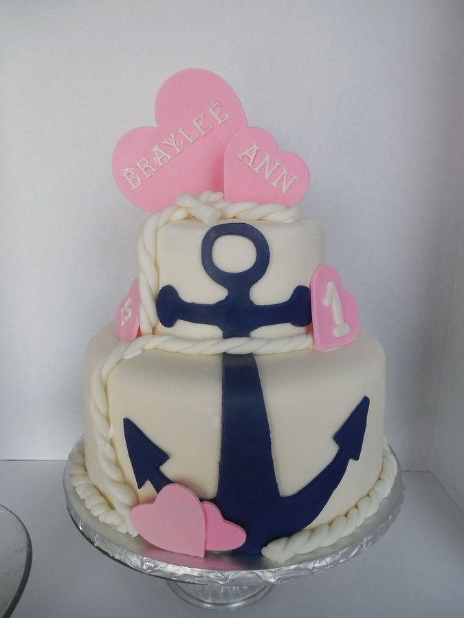 Nautical Girls Birthday Cake Nautical Girls Birthday Cake