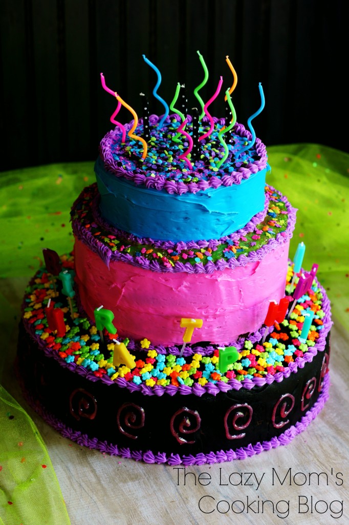 Neon Birthday Cake