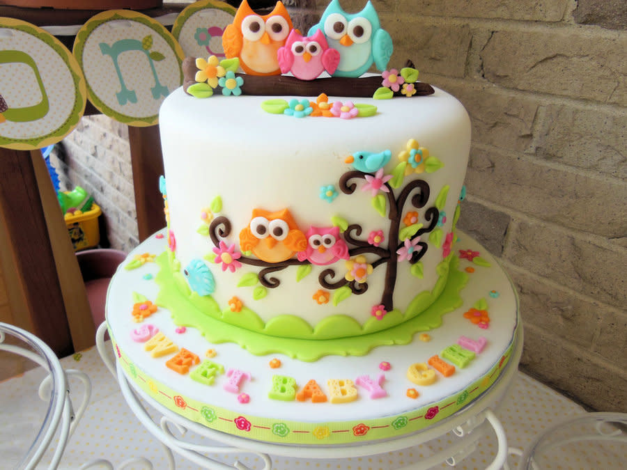 Owl Baby Shower Cake Owl Baby Shower Cake