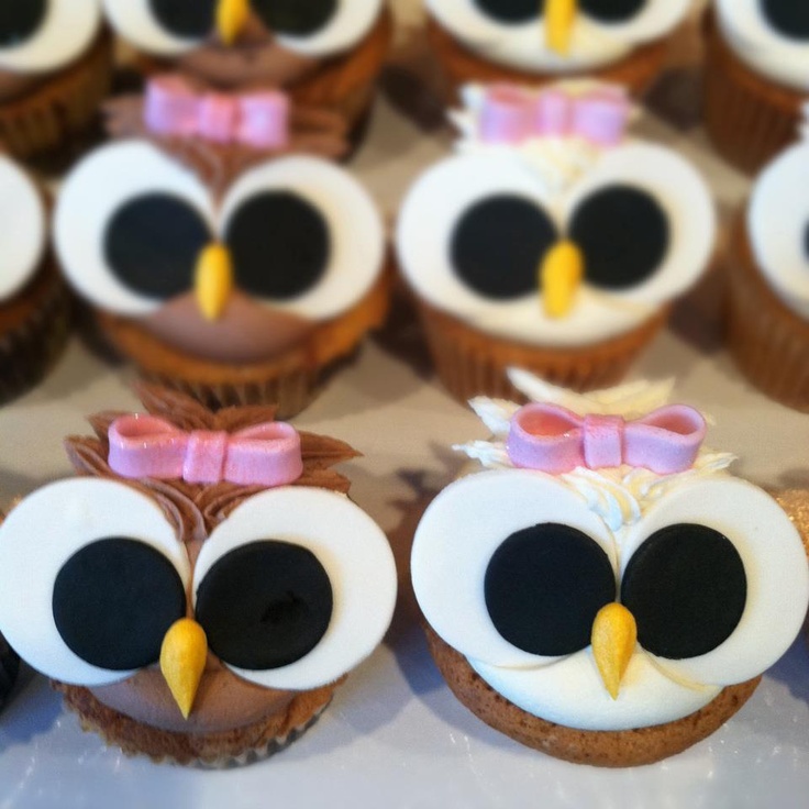 Owl Cupcakes Baby Shower Cake