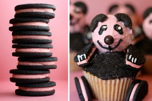 Panda Bear Oreo Cookie Cupcake