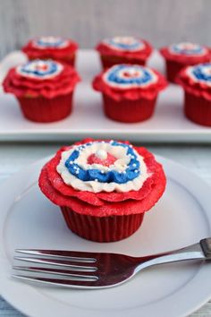 Patriotic Cupcake Cookies