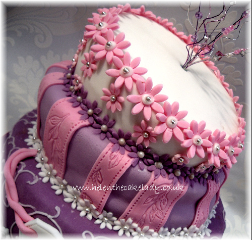 Pink and Purple Birthday Cake