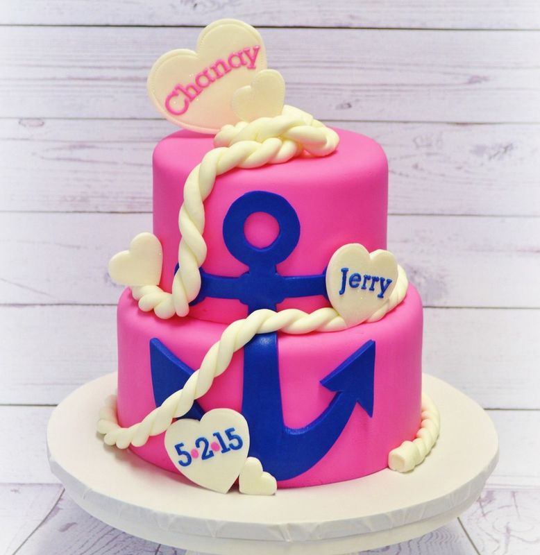 Pink Nautical Cake Decorations Pink Nautical Cake Decorations