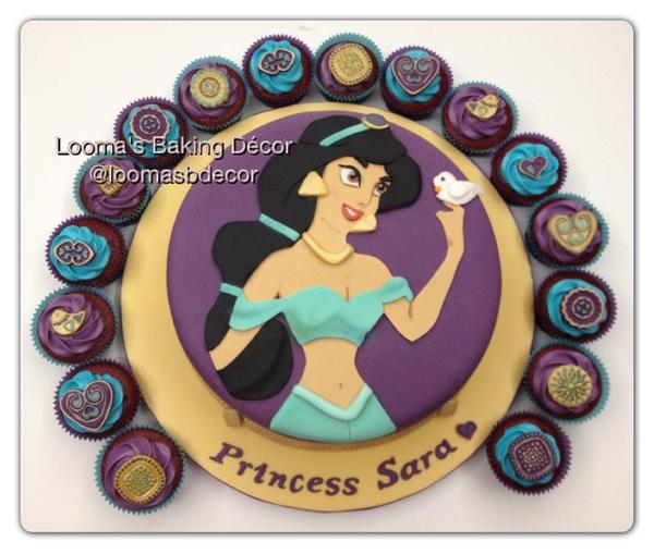 Princess Jasmine Cupcake Cake