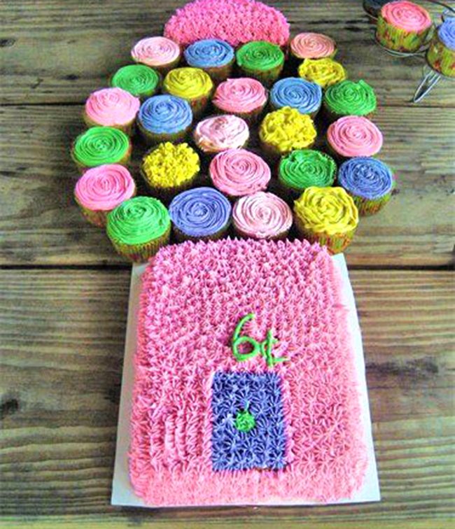 Pull Apart Cupcake Birthday Cake