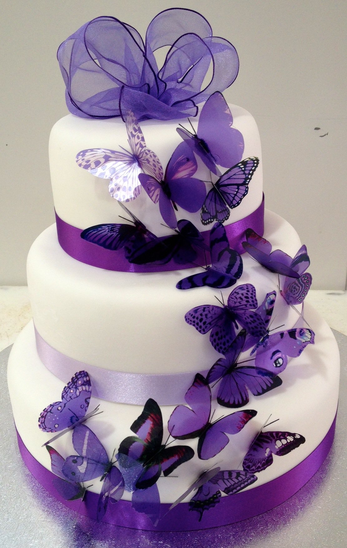 Purple Butterfly Wedding Cakes