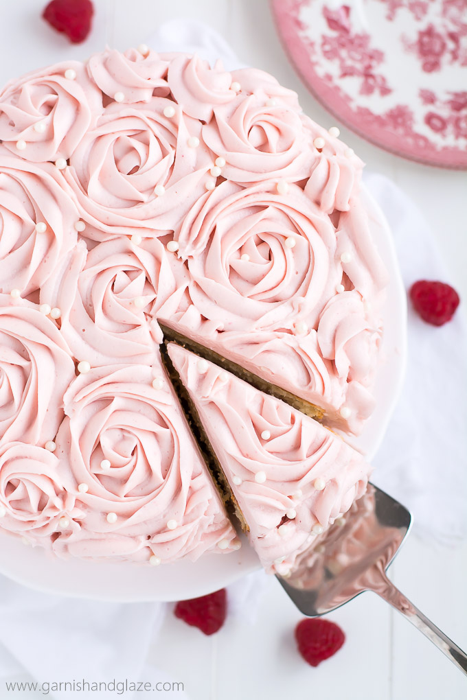 Red Velvet Cream Cheese Cake with Roses