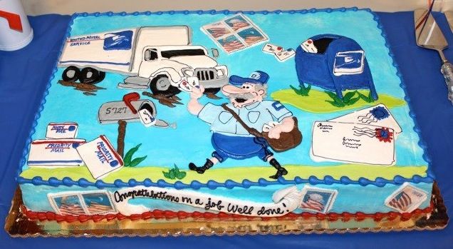 Retirement Cake Postal Service