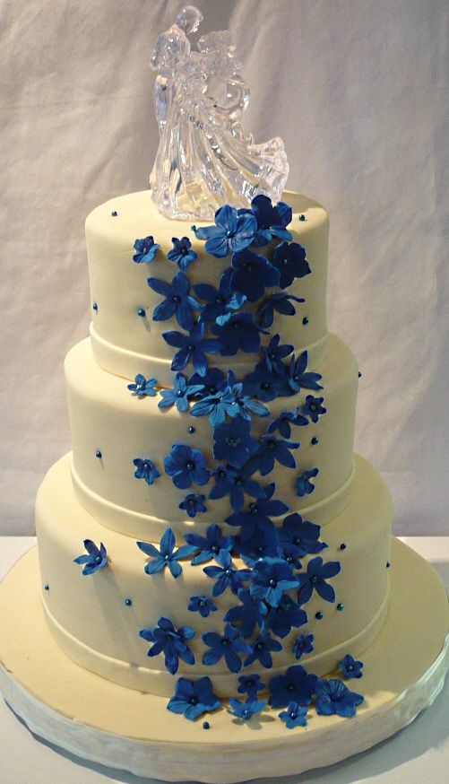 Royal Blue Wedding Cake