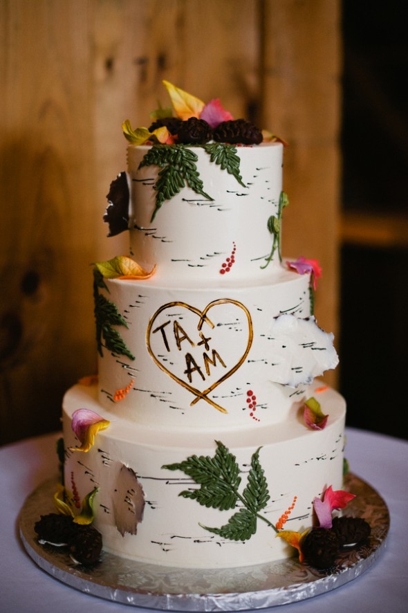 Rustic Wedding Cake Birch Tree