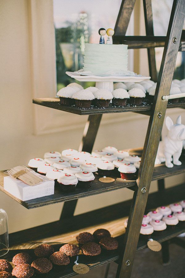 Rustic Wedding Cupcake Display