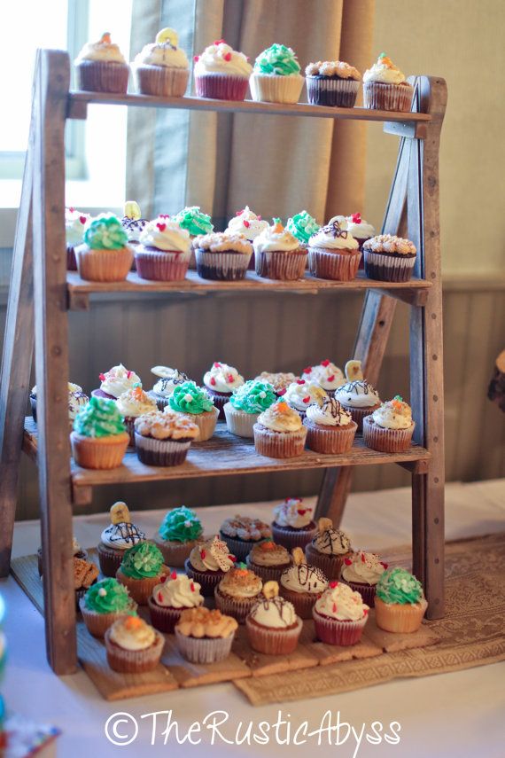 Rustic Wedding Cupcake Stand